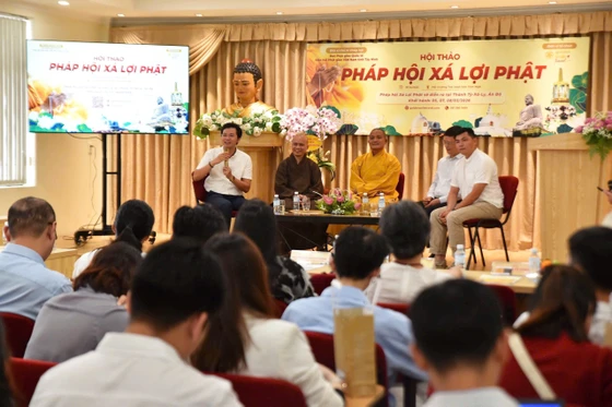 Chương trình Hội thảo “Pháp hội xá-lợi Phật 2026” diễn ra tại tòa soạn Báo Giác Ngộ, sáng 19-12 