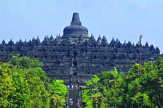 Hình bảo tháp nhìn từ xa
