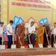 Chư tôn đức và lãnh đạo địa phương thực hiện nghi thức động thổ 