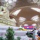 Tôn tượng Đức Phật Thích Ca bằng đồng và kim loại cao 9m, nặng 9 tấn tại Sân bay Quốc tế Techo (Campuchia)