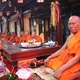 Hòa thượng Thạch Sok Xane chứng minh nghi thức đặt bát hội trong khuôn khổ Lễ Sene Dolta tại chùa Âng