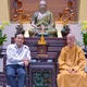 Bí thư Thành ủy TP.HCM Trần Lưu Quang vấn an và có lời chúc mừng đầy hoan hỷ đến Đức Pháp chủ GHPGVN - Đại lão Hòa thượng Thích Trí Quảng nhân dịp Đại lễ Phật đản PL.2570 - Ảnh: Quảng Đạo/BGN