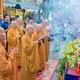 Chư Tăng cử hành khóa lễ Tắm Phật tại tổ đình Vạn Thọ - Ảnh: Quảng Đạo/BGN