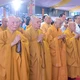Chư tôn đức lãnh đạo GHPGVN cùng chính quyền TP.HCM dâng hương tưởng niệm các liệt sĩ, đồng bào yêu nước hy sinh tại Công viên Lê Thị Riêng (Nghĩa trang Đô Thành cũ) - Ảnh: Quảng Đạo/BGN