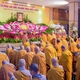 Chư vị giáo phẩm Hội đồng Chứng minh, chư tôn đức Tăng Ni dâng hương tưởng niệm Trưởng lão Hòa thượng Thích Giác Tường - Ảnh: Quảng Đạo/BGN