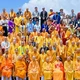 Chư tôn đức lãnh đạo GHPGVN với các đại biểu quốc tế tham dự Đại lễ Vesak Liên Hiệp Quốc 2025 tổ chức tại TO.HCM - Ảnh: BTC