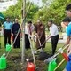 Ông Nguyễn Phước Lộc, Phó Bí thư Thành ủy, Chủ tịch UBMTTQVN TP.HCM, cùng đại diện lãnh đạo P.Xuân Hòa, đại biểu tham dự trồng cây xanh tại Công viên Phan Đình Phùng