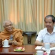 Hòa thượng Thích Giác Toàn và PGS.TS Nguyễn Kim Sơn - Ảnh: Bảo Toàn/BGN