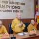 Trưởng lão Hòa thượng Thích Thiện Nhơn, Phó Pháp chủ Hội đồng Chứng minh, Chủ tịch Hội đồng Trị sự cùng chư vị Phó Chủ tịch Thường trực Hội đồng Trị sự: Hòa thượng Thích Thiện Pháp, Hòa thượng Thích Thanh Nhiễu - Ảnh: Bảo Toàn/BGN