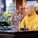 Trưởng lão Hòa thượng Thích Thiện Nhơn sách tấn chư Tăng Ni an cư khu vực phía Đông TP.HCM tại hạ trường tập trung chùa Vạn Đức, vào sáng nay 16-7-2026 - Ảnh: Hạnh Đăng/BGN