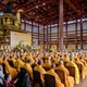 Quang cảnh buổi lễ tại chánh điện chùa Quốc Ân Khải Tường (xã Long Phước, TP.Đồng Nai)