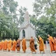 Chư Tăng hữu nhiễu bảo tháp Trưởng lão Hòa thượng Hộ Tông nằm trong khuôn viên chùa Bửu Long