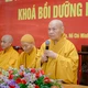 Trưởng lão Hòa thượng Thích Thiện Nhơn ban đạo từ khuyến tấn chư hành giả an cư - Ảnh: Đăng Huy