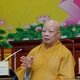 Hòa thượng Thích Lệ Trang thuyết giảng về vai trò trụ trì và nghi lễ thiền gia tại thiền viện Quảng Đức - Ảnh: Bảo Toàn/BGN
