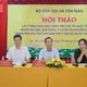 Lãnh đạo Ban Tôn giáo Chính phủ, chủ tọa hội thảo - Ảnh: Quảng Đạo/BGN