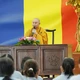 Thượng tọa Thích Giác Hiệp thuyết giảng thời pháp thoại tại khóa tu Ngày an lạc