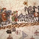Hành trình trên Con đường tơ lua, tranh của Abraham Cresques (1325-1387), được minh họa trên giấy da, Paris, Pháp, 1375