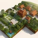 Phối cảnh tổng thể chùa Trà My sau khi hoàn thành