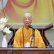 Đại lão Hòa thượng Thích Trí Quảng, Pháp chủ GHPGVN khai thị trong khóa tu Ngày an lạc kỳ 2 ở Học viện Phật giáo VN tại TP.HCM - Ảnh: Bảo Toàn/BGN