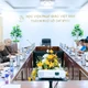 Quang cảnh buổi họp triển khai công tác chuẩn bị Lễ tưởng niệm siêu tiến anh linh các anh hùng liệt sĩ tại Cơ sở II - Học viện Phật giáo Việt Nam tại TP.HCM (xã Bình Lợi)