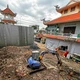 Chùa Linh Sơn đang tích cực thi công, sửa chữa lại các hạng mục để sớm bàn giao mặt bằng cho dự án mở rộng quốc lộ 22 được triển khai đúng tiến độ - Ảnh: Tánh Minh