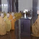 Chư tôn đức Hội đồng Điều hành Học viện Phật giáo VN tại TP.HCM tác pháp Tự tứ với Đại lão Hòa thượng Thiền chủ hạ trường - Ảnh: Bảo Toàn/BGN