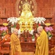 Nhị vị Hòa thượng tác pháp đối thú Tự tứ - Ảnh: Nguyên Tài/BGN