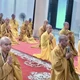 Hòa thượng Thích Quảng Hà, Trưởng ban Trị sự GHPGVN tỉnh Ninh Bình chứng minh Lễ tạ pháp tại trường hạ Trúc Lâm Thiên Trường