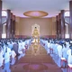 Trang nghiêm khóa lễ tụng kinh ở chánh điện Học viện Phật giáo VN tại TP.HCM trong khóa tu Ngày an lạc kỳ 4, ngày 13-9 - Ảnh: Giác Sự 