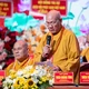Đoàn Chủ tịch điều hành phiên làm việc đầu tiên Đại hội đại biểu Phật giáo TP.Hải Phòng - Ảnh: Quảng Hậu/BGN