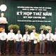Lãnh đạo Thành phố chúc mừng tân Phó Chủ tịch UBND TP.HCM Trương Minh Huy Vũ - Ảnh: TT