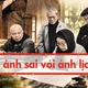 Hòa thượng Thích Từ Hạnh (đứng sau, bên trái) bị thay đổi với mái tóc muối tiêu; Hòa thượng Thích Thanh Tứ (đứng bên phải ngoài cùng) bị biến thành một người khác hoàn toàn, đầu đội mũ nồi thời trang, tóc dài..., các chi tiết không gian lịch sử bị đổi, thêm tùy tiện - (trích ảnh bạn đọc sưu tầm gửi tòa soạn)