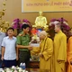 Đoàn Công an tỉnh thăm Hòa thượng Thích Quảng Xã tại chùa Huệ Chiếu - Ảnh: Công Trí