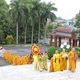 Đoàn Ban Trị sự GHPGVN tỉnh Lào Cai đến đặt vòng hoa tại Khu tưởng niệm Chủ tịch Hồ Chí Minh và Nghĩa trang Liệt sĩ tỉnh trước thềm đại hội