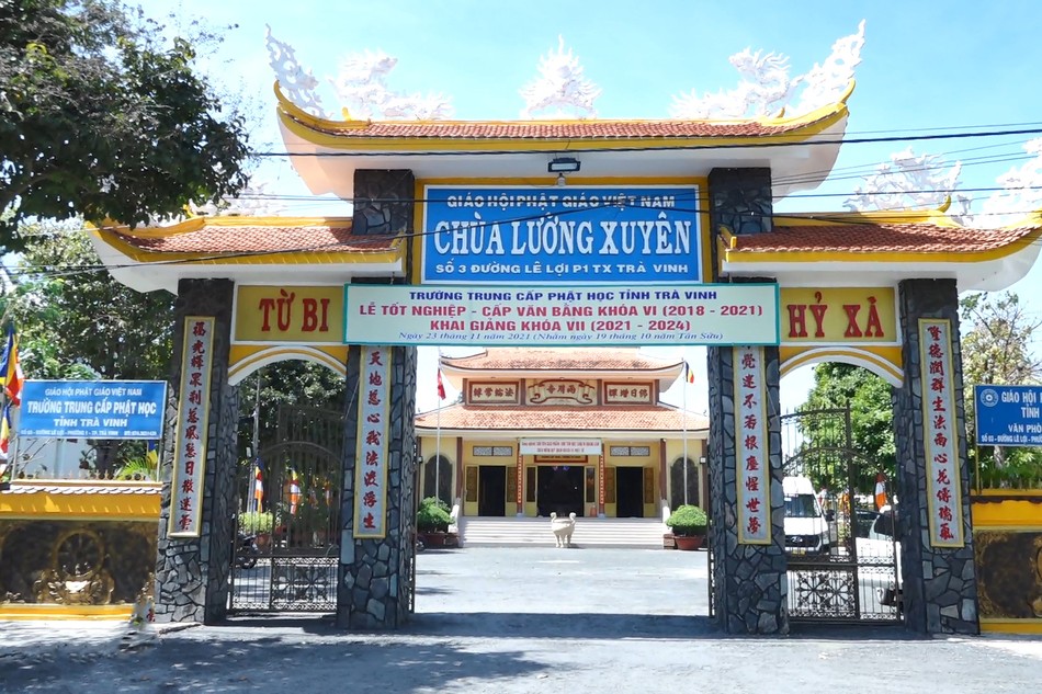 Chùa Lưỡng Xuyên - Trụ sở Trường Trung cấp Phật học tỉnh Trà Vinh