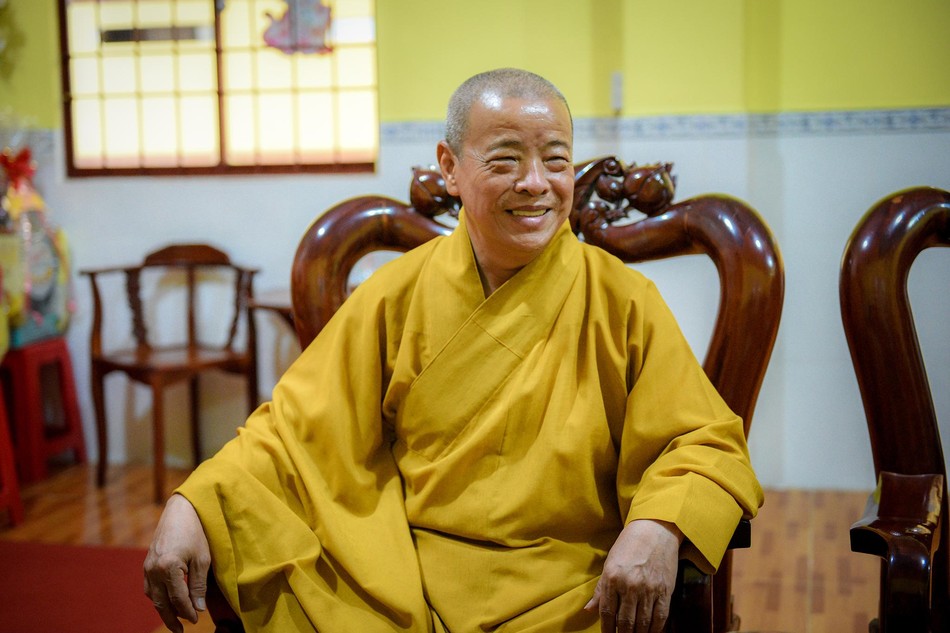 Hòa thượng Thích Trí Minh, Phó Trưởng ban Thường trực Ban Trị sự GHPGVN tỉnh Trà Vinh, Trưởng ban Giáo dục Phật giáo tỉnh, Hiệu trưởng Trường Trung cấp Phật học Trà Vinh - Ảnh: GN