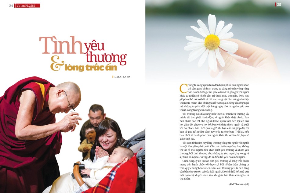 Thiết kế trên Báo Giác Ngộ giai phẩm Vu lan PL.2565 (2021)