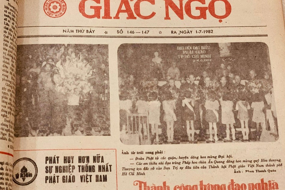 Sự kiện thành lập GHPGVN TP.HCM được ghi nhận sinh động trên Báo Giác Ngộ