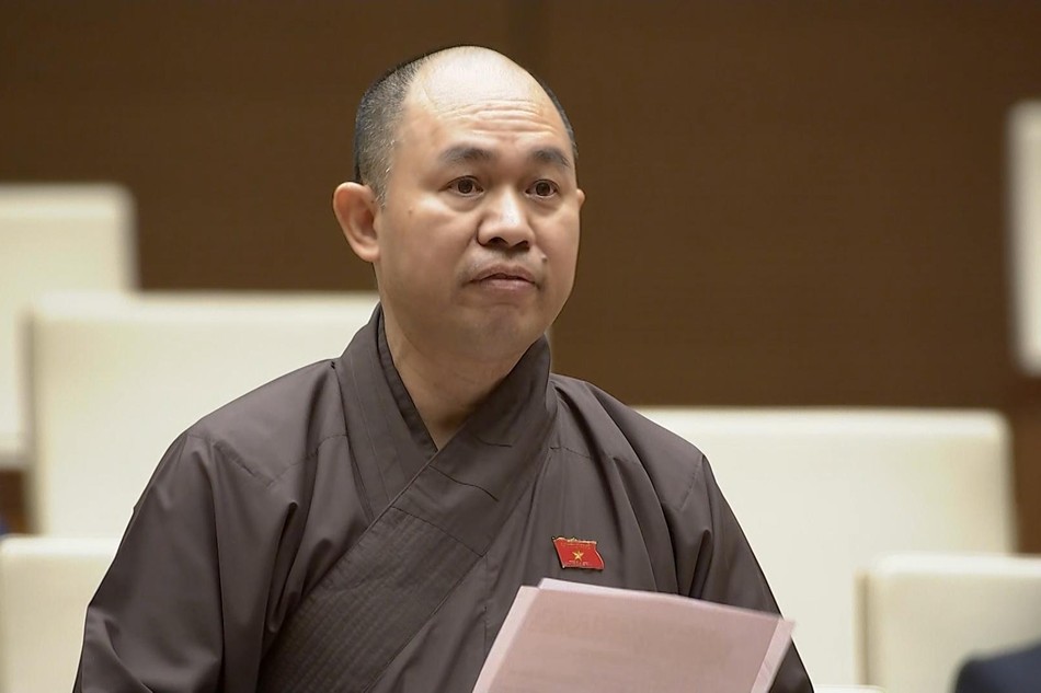 Thượng tọa Thích Đức Thiện, Phó Chủ tịch kiêm Tổng Thư ký Hội đồng Trị sự GHPGVN - Ảnh: Quốc hội
