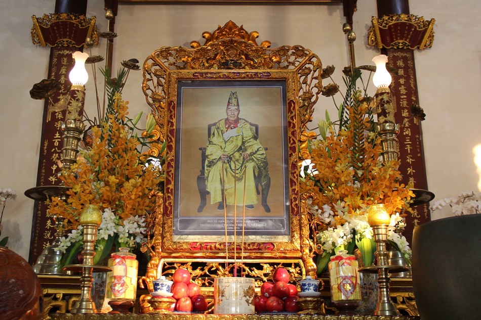 Hương án Đức Đại lão Hòa thượng Thích Tịnh Khiết tôn thiết tại chùa Từ Đàm - Ảnh: Quảng Điền/BGN