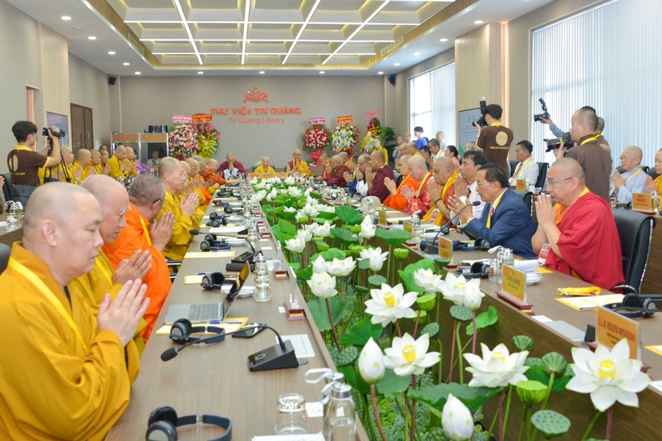 Hội nghị Ban Thư ký ABCP lần thứ 14 diễn ra tại Thư viện Trí Quảng, cơ sở II Học viện Phật giáo VN tại TP.HCM - Ảnh: Bảo Toàn