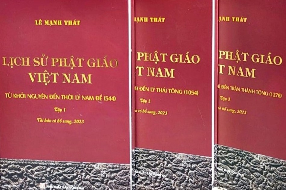 3 tập Lịch sử Phật giáo Việt Nam của tác giả Lê Mạnh Thát được tái bản, bổ chú nhiều thông tin cập nhật qua quá trình nghiên cứu, điền dã.