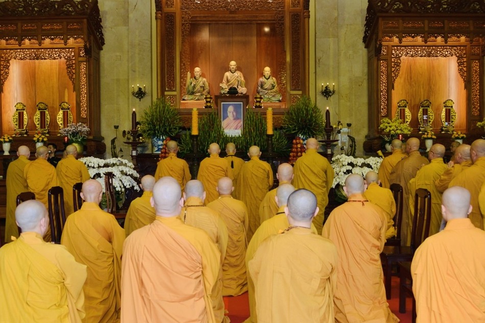 Trang nghiêm Lễ tưởng niệm Trưởng lão Hòa thượng Thích Tâm Châu tại Việt Nam Quốc Tự - Ảnh: Bảo Toàn/BGN