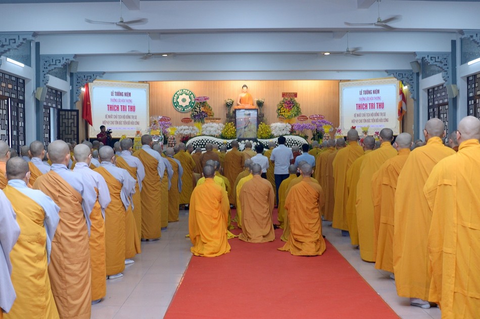 Trang nghiêm Lễ tưởng niệm Hòa thượng Thích Trí Thủ tại thiền viện Quảng Đức, TP.HCM