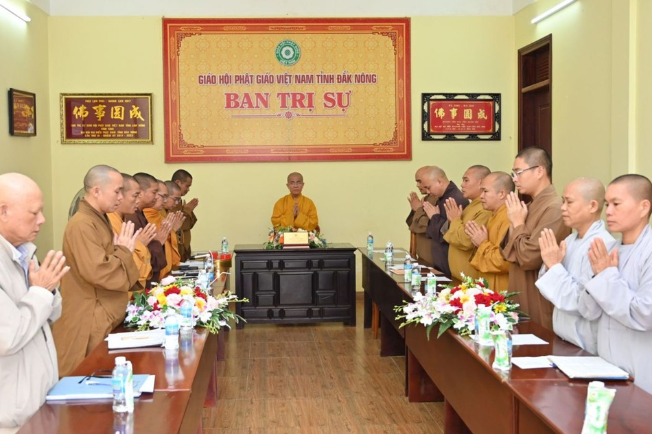  Ban Trị sự Phật giáo tỉnh Đắk Nông tổ chức buổi họp sau ba tháng An cư kiết hạ