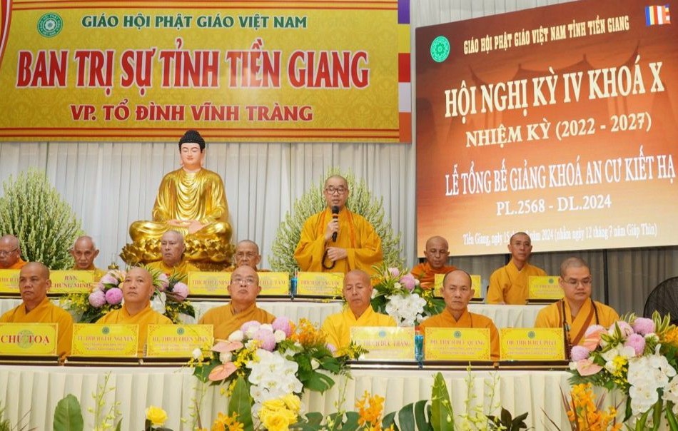 Hội nghị kỳ 4 khóa X nhằm sơ kết hoạt động Phật sự 6 tháng đầu năm 2024 của Phật giáo tỉnh