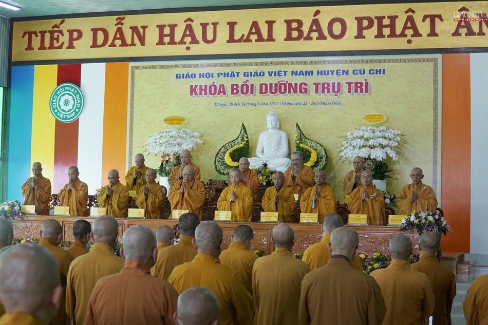 Lễ bế giảng khóa bồi dưỡng trụ trì năm 2022 của Phật giáo huyện Củ Chi