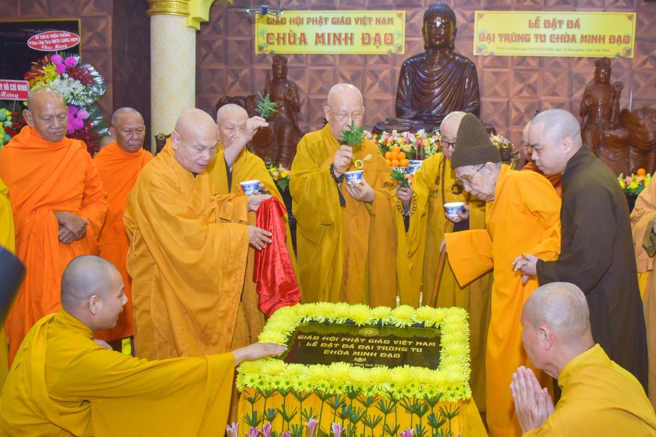 Lễ đặt đá đại trùng tu chùa Minh Đạo, Q.3, TP.HCM