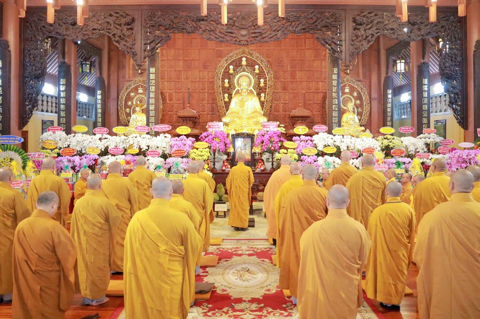 Trang nghiêm Lễ tưởng niệm húy nhật lần thứ 38 Hòa thượng Thích Nhật Lệ tại chùa Hải Quang (P.Tân Sơn Hòa, TP.HCM) - Ảnh: Nguyên Tài/BGN