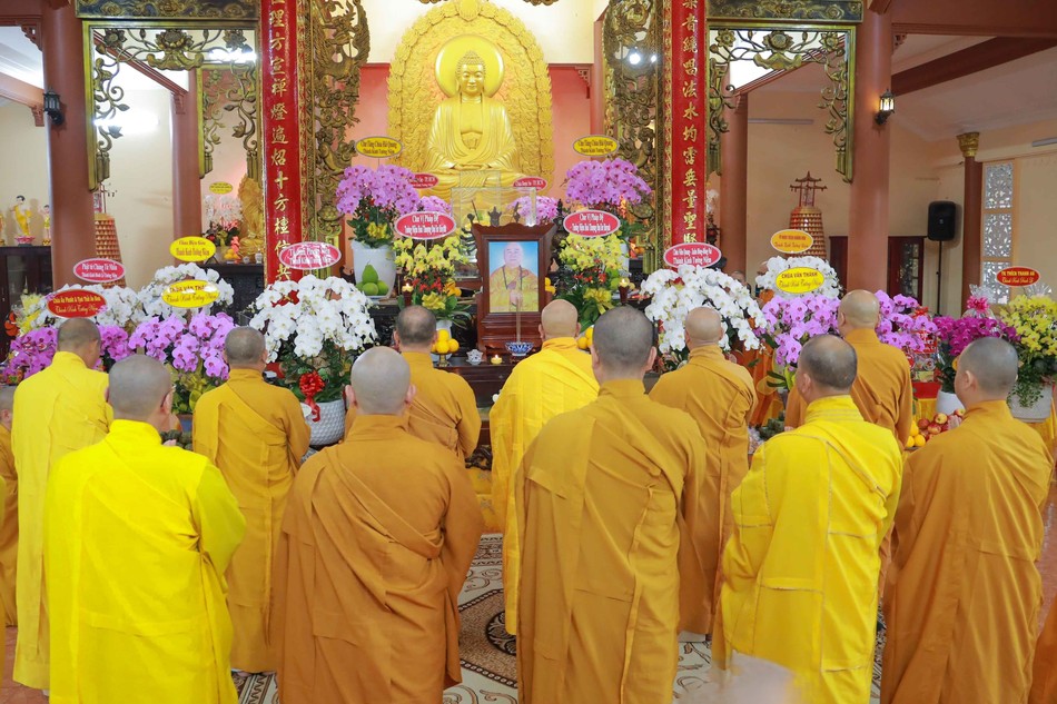 Trang nghiêm Lễ tưởng niệm Hòa thượng Thích Đạt Đạo, khai sơn chùa Bát Nhã (P.Bình Lợi Trung, TP.HCM) - Ảnh: Nguyên Tài/BGN